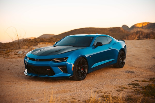 Sports car at group drive